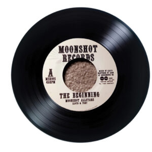 www.moonshotrecords.com - This is a single titled "The beggining - Moonshot Allstars" side A and "Part Two Moonshot Allstars" side B pressed on 7" vinyl. This Record is produced by & and all instruments by Nile and is co-produced by Jah Tony. This record was mastered by Leon at the Music House London.